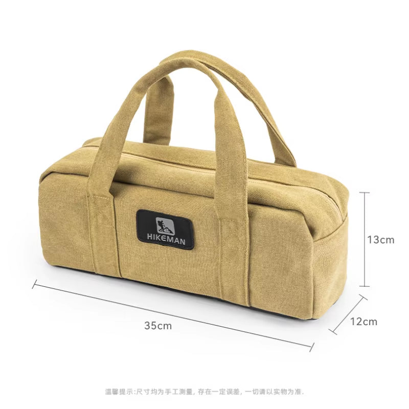 Heavy-Duty Canvas Camping Tool Bag | Large Capacity Storage for Tent Pegs & Outdoor Accessories