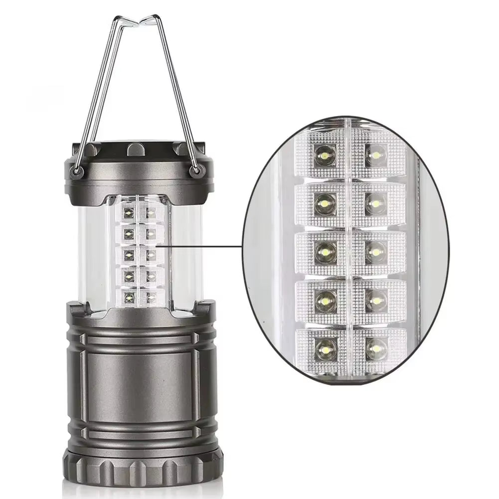 30 LED Portable Camping Lantern - Battery Powered Waterproof Tent Light - Bright Emergency Flashlight for Hurricane & Power Outages