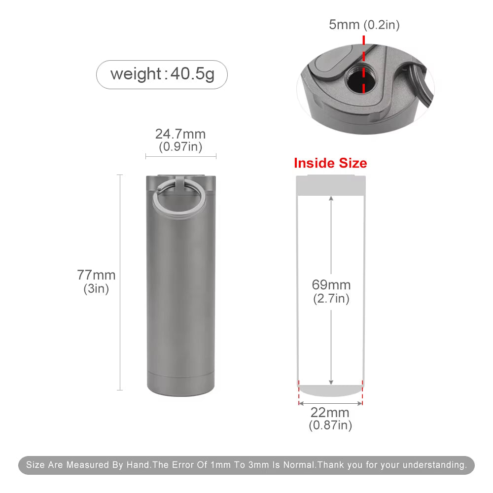 Ultralight Titanium EDC Storage Case - Waterproof Pill & Toothpick Holder for Outdoor Travel