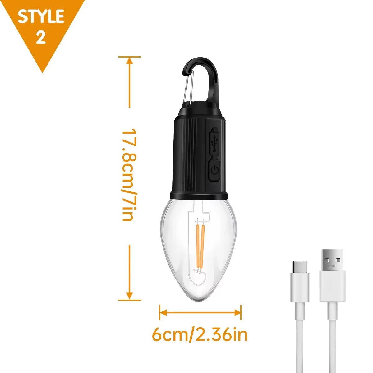 USB Rechargeable LED Camping Lantern | 3-Mode Waterproof Emergency Tent Light for Hiking & Fishing