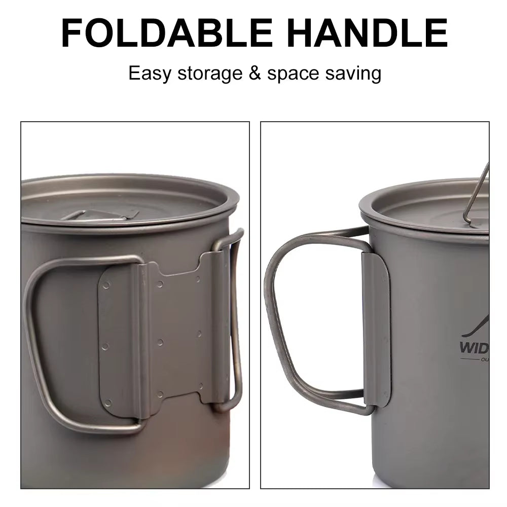 Lightweight Titanium Camping Mug - Perfect Travel Utensil for Outdoor Adventures and Picnics