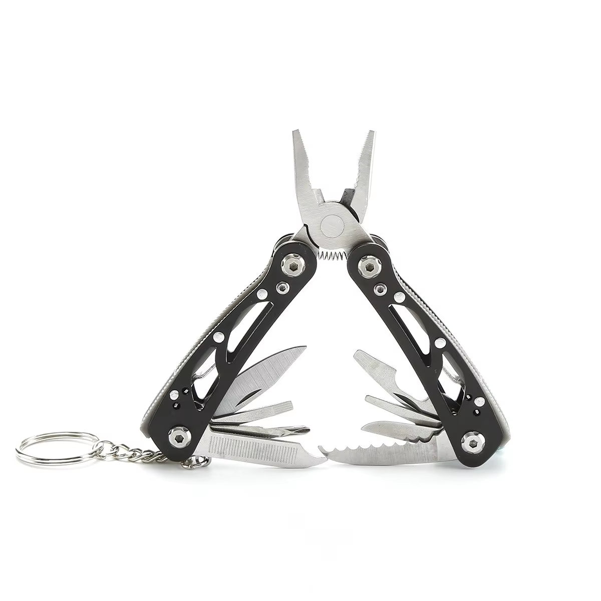 Heavy-Duty Carbon Steel Multi-Tool Pliers | Compact Folding Survival Gear & Repair Tool