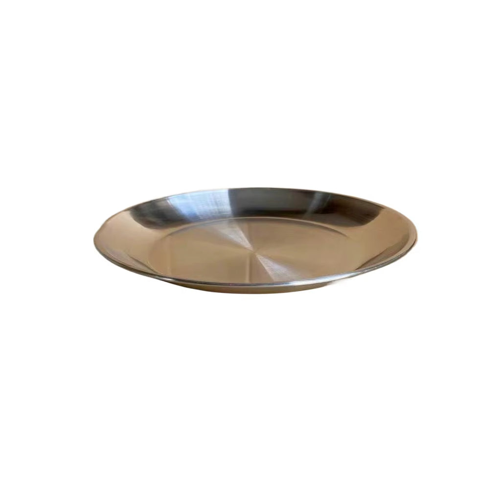 Stainless Steel Camping Dinnerware Set - Premium Plates & Bowls for 4-6 Persons - Durable Outdoor Tableware for Beach, BBQ & Home Use