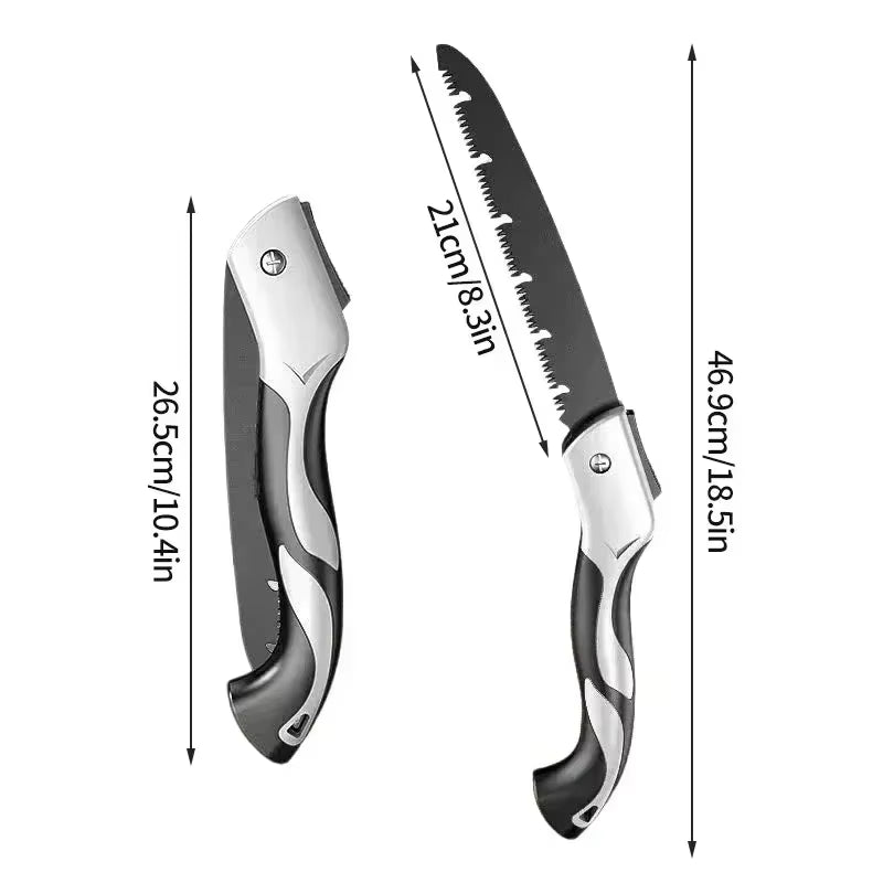 Multifunctional Folding Hand Saw - Portable Outdoor Tool for Gardening, Woodworking, and Logging