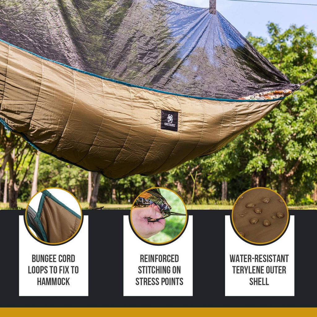 Full Length Hammock Underquilt - 4 Season Lightweight Insulated Blanket for Camping & Backpacking - Warm Hideout Gear for Outdoor Sleep System