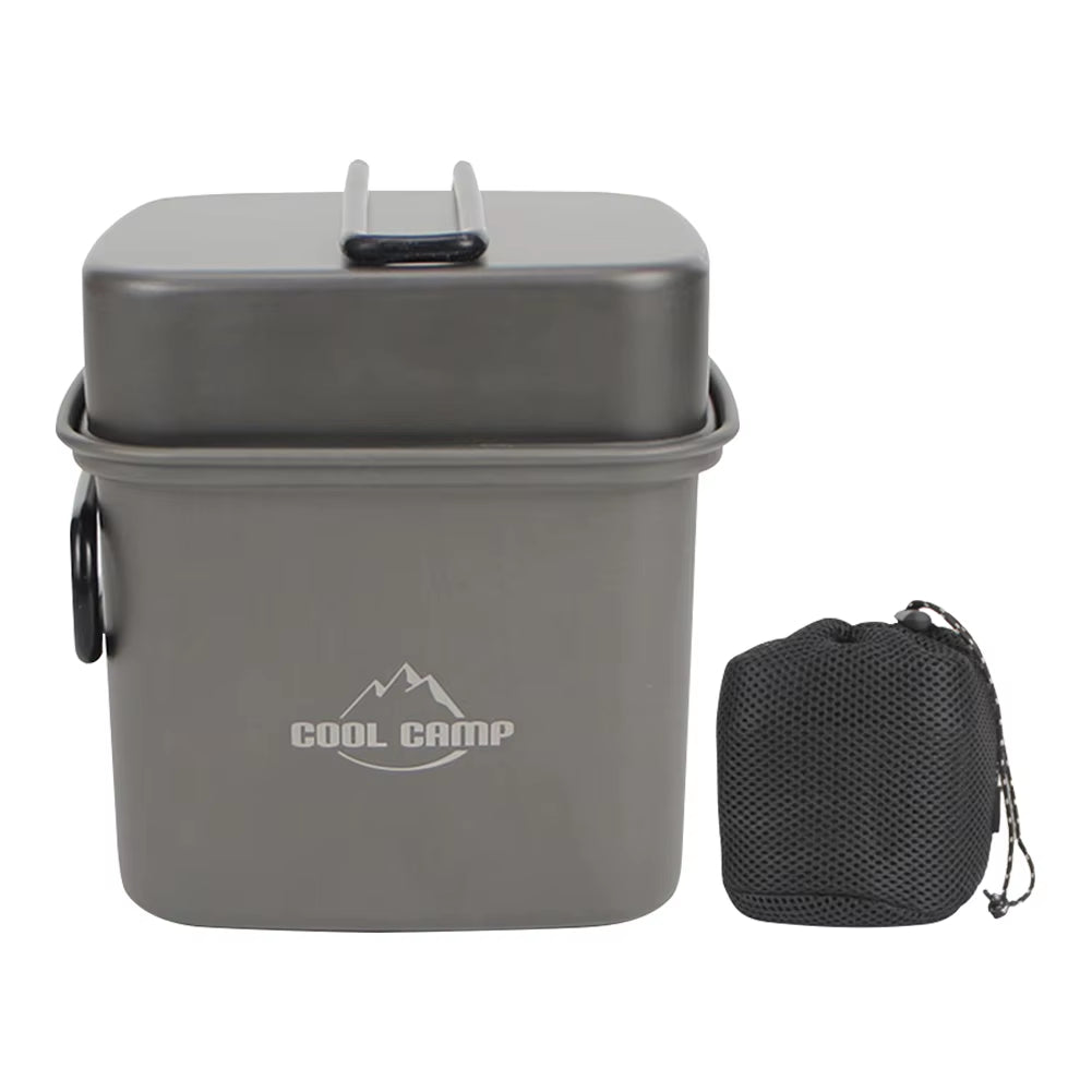 Versatile 2-in-1 Outdoor Camping Frying Pan & Cooking Pot - Lightweight Aluminum Alloy Set for Fishing, Hiking, and Riding Adventures