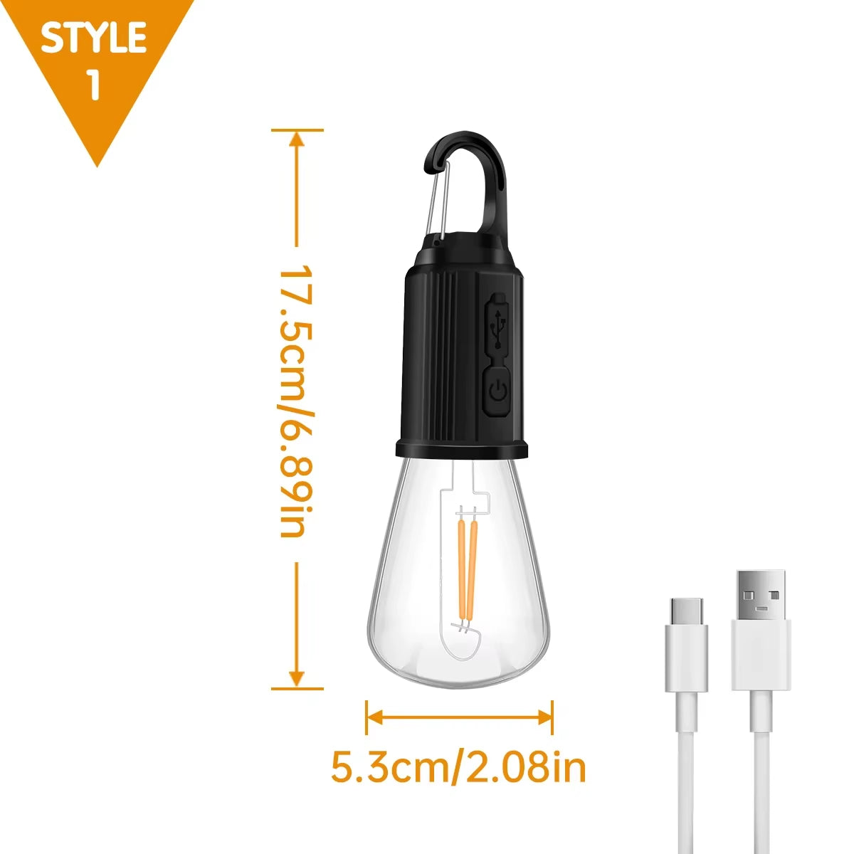 USB Rechargeable LED Camping Lantern | 3-Mode Waterproof Emergency Tent Light for Hiking & Fishing