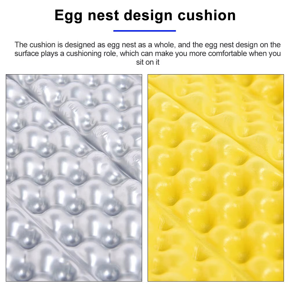 Ultralight XPE Foam Folding Seat Pad - Waterproof Sitting Cushion for Hiking - Portable Picnic Mat for Camping & Stadium Seating