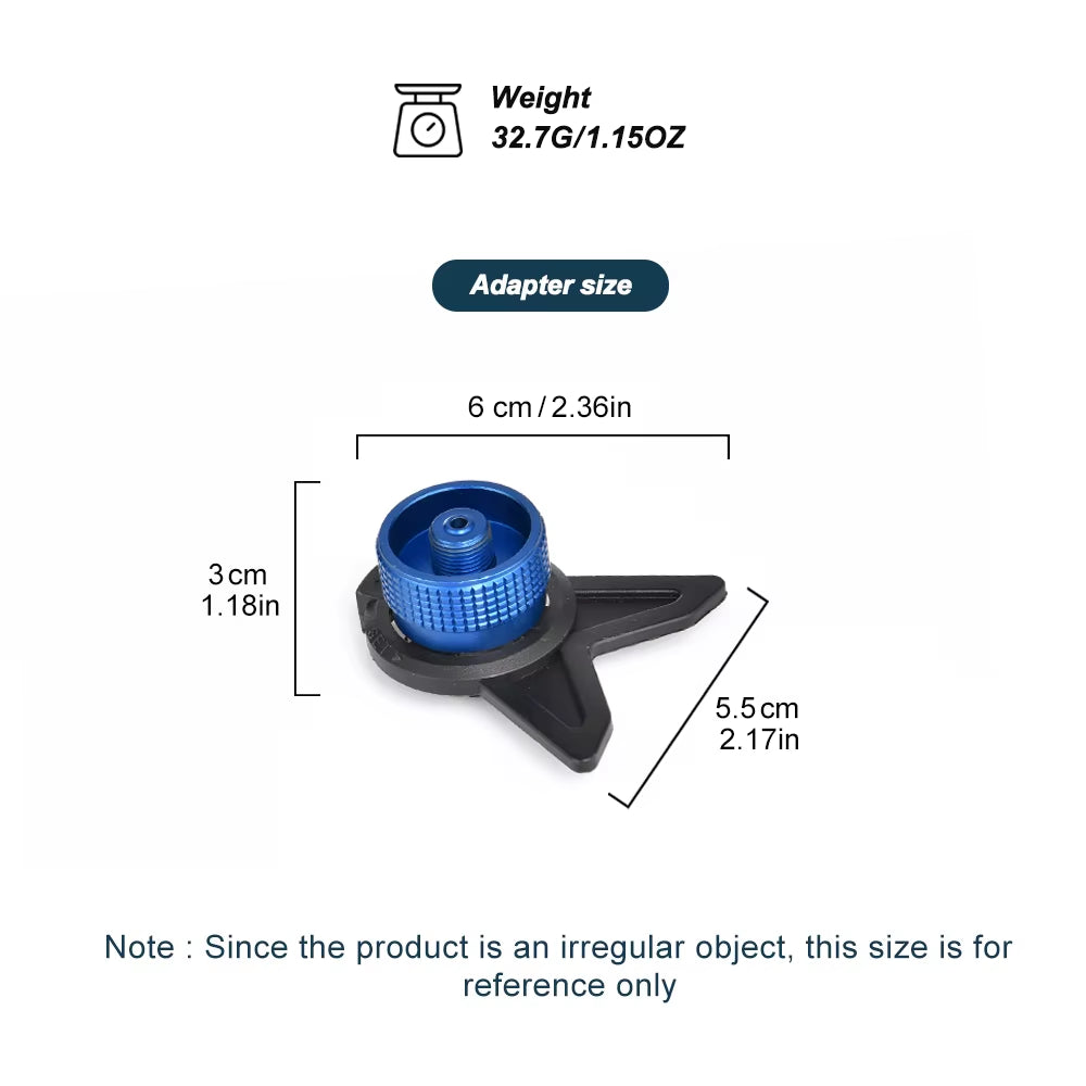 Aluminum Alloy Gas Tank Adapter with Bracket - Non-Slip Portable Stove Converter - Durable Outdoor Essential for Fuel Efficiency