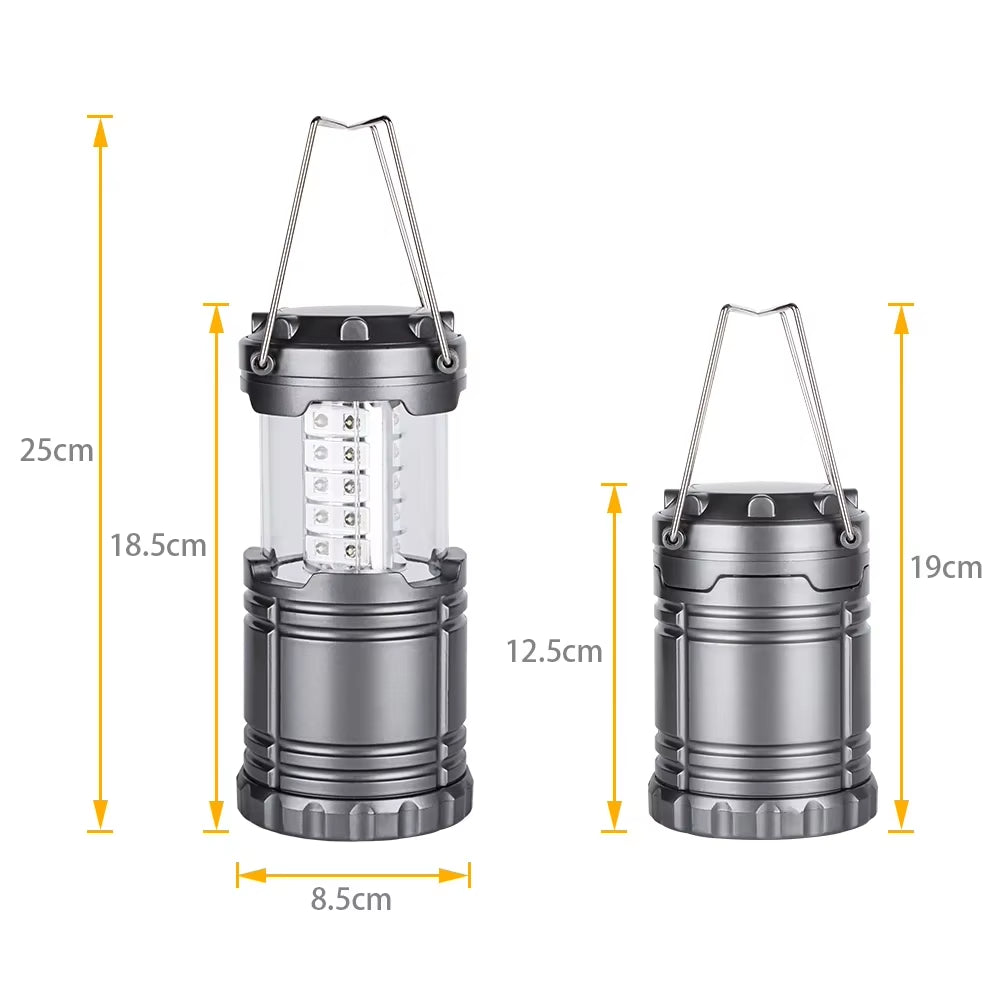30 LED Portable Camping Lantern - Battery Powered Waterproof Tent Light - Bright Emergency Flashlight for Hurricane & Power Outages