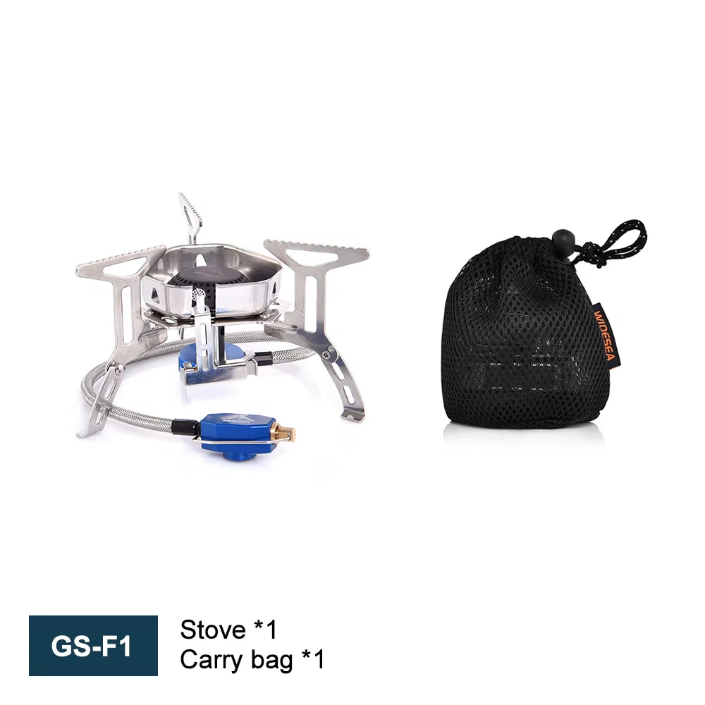 3500W High-Power Camping Gas Stove - Windproof Foldable Outdoor Burner - Rapid Heat Kitchen Survival Gear for Mountaineering