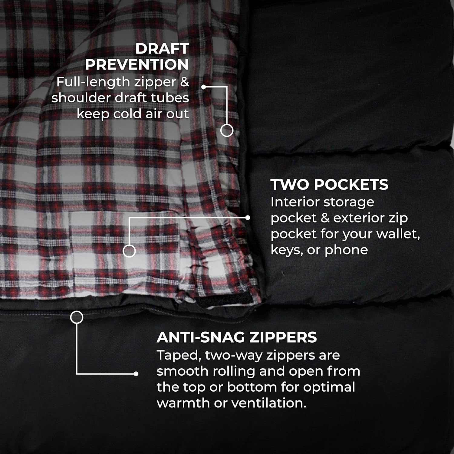 Celsius XXL Oversized Sleeping Bag - Cold Weather Adult Sleeping Bag for Camping - 0°F / 20°F / 35°F Rated Warm Gear with Compression Sack