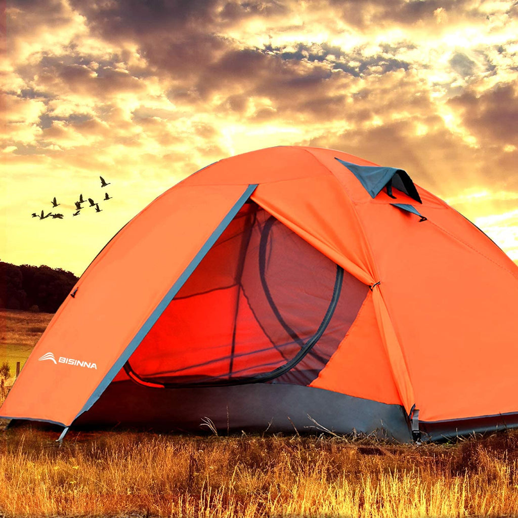 2 Person Lightweight Backpacking Tent - 3-Season Waterproof Double Layer Camping Tent with 2 Doors - Easy Setup for Couples & Mountaineering